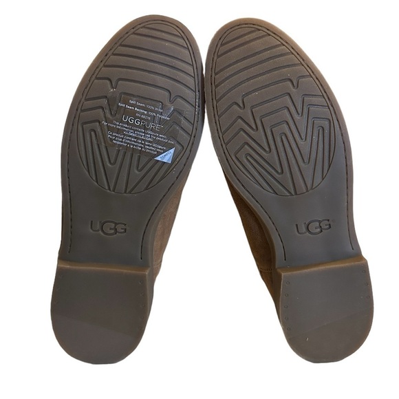 UGG Coletta Boots Chestnut Suede Ankle Side Zipper Size 6 Girls 7.5 Women’s - Picture 4 of 7